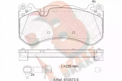 R BRAKE rb2079203 -  Комплект тормозных колодок, дисковый тормоз